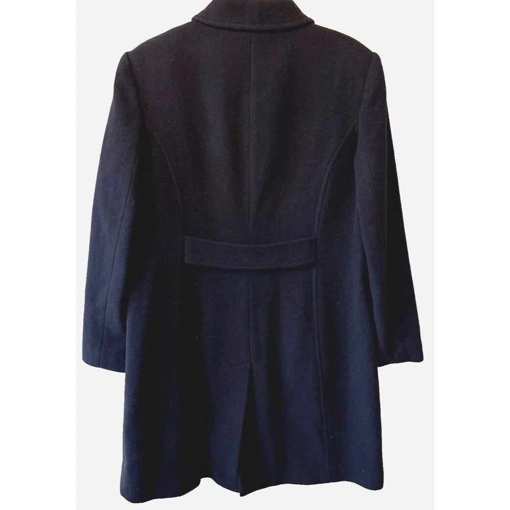 Fleet Street Coat Women’s Size Large Button Front Long‎ Collared Black